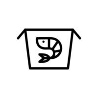 vector de icono de camarón. ilustración de símbolo de contorno aislado