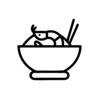 shrimp icon vector. Isolated contour symbol illustration vector