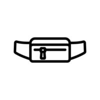 waist bag for carry money icon vector outline illustration