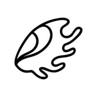 seashell icon vector. Isolated contour symbol illustration vector