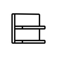 showcase shelf icon vector outline illustration