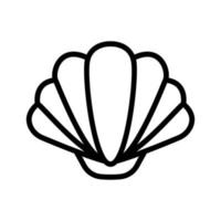 shell icon vector. Isolated contour symbol illustration vector