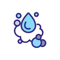 ilustración de contorno de vector de icono de gotas de agua de espuma