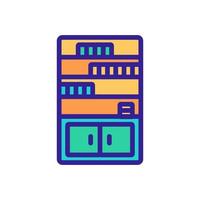 Cabinet shelf icon vector outline illustration