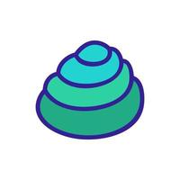 seashell icon vector. Isolated contour symbol illustration vector