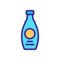 ilustración de contorno de vector de icono de botella de cuidado de zapatos