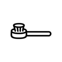 grease brush icon vector outline illustration