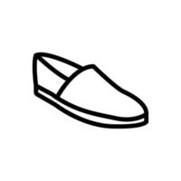 ilustración de contorno de vector de icono de zapato mocasín