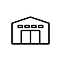 service garage with alarm icon vector outline illustration