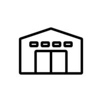 service garage with alarm icon vector outline illustration