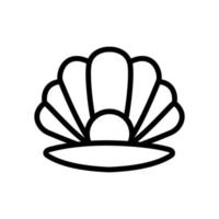 shell icon vector. Isolated contour symbol illustration vector