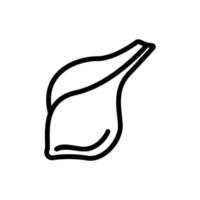 vector de icono de concha. ilustración de símbolo de contorno aislado