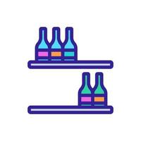 ilustración de contorno de vector de icono de estante de botella