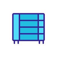 grocery shelf icon vector outline illustration