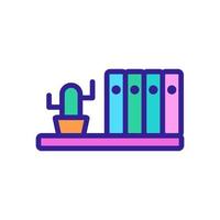 book building shelf icon vector outline illustration