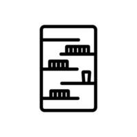 house shelf icon vector outline illustration