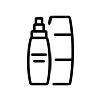 ilustración de contorno de vector de icono de botellas cosméticas de suero