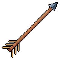 icono de vector de flecha de pixel art para juego de 8 bits sobre fondo blanco