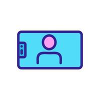 viewing horizontal selfie icon vector outline illustration