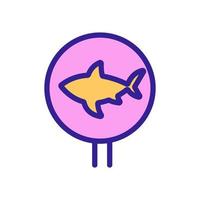 Shark icon vector. Isolated contour symbol illustration vector