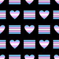 Vector seamless LGBTQ pattern. Pattern with transgender flag. Pride month.