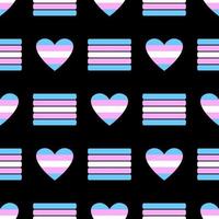 Vector seamless LGBTQ pattern. Pattern with transgender flag. Pride month.