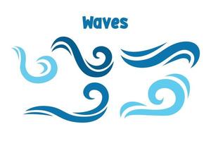 water wave curvy splash shapes for use your business vector