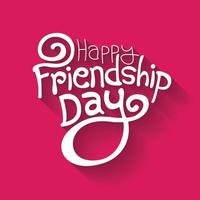 Happy Friendship day handwriting beautiful text with colorful background to celebrating friendship day 2022. Friendship day typography greeting card creative idea. vector