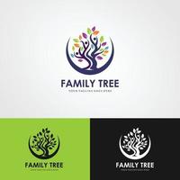 logotipo del árbol genealógico vector