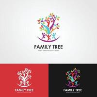 family tree logo vector