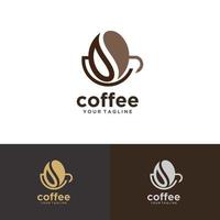 plantilla de vector de icono de logotipo moderno mobilecoffee