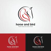 bird and horse logo vector