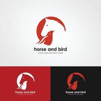 bird and horse logo vector