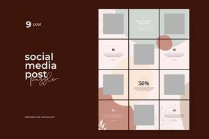 Social media template banner for promotion vector