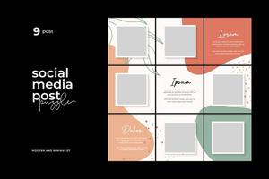 Social media template banner for promotion vector
