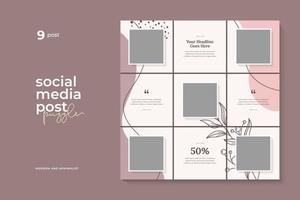 Social media template banner for promotion vector