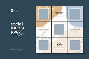 Social media template banner for promotion vector