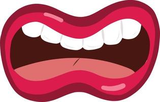 Free Vector  Hand drawn angry mouth cartoon illustration