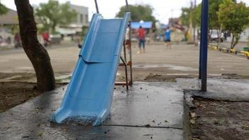 Slide in the children's playground photo