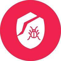 Broken Shield Glyph Circle Multicolor vector