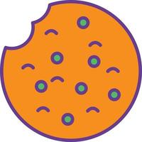 Cookie Line Filled Two Color vector
