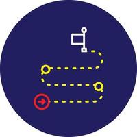Roadmap Line Multicolor vector