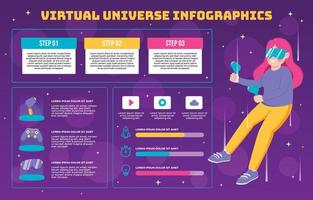 Virtual Universe Infographics vector