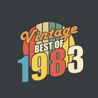 Vintage Best of 1983. 1983 Vintage Retro Birthday vector