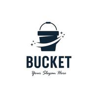 Bucket paint cleaner logo vintage inspiration vector