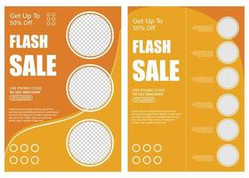 flash sale model banner template vector