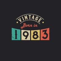 vintage nacido en 1983. 1983 vintage retro cumpleaños vector