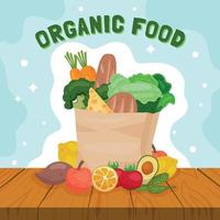 Organic Food Background vector