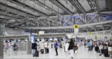 4K blur background airport . video