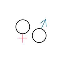 Male female line icon vector